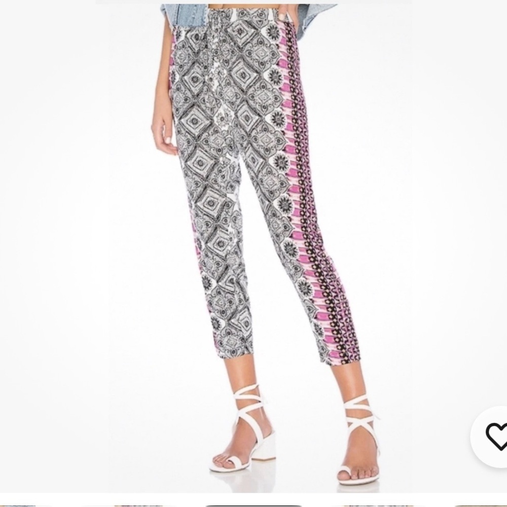 Michael Stars Size Small Black and White Patterned Pull On Lightweight Rayon